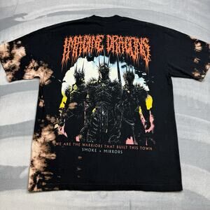 Imagine Dragons Smoke + Mirrors Custom Bleach Tie Dye Shirt USA Made Large